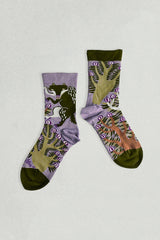 Cotton Blend Socks "Dancing Wolf"