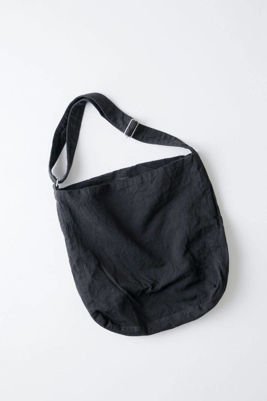 Garment Dyed Cotton and Linen Bag Navy