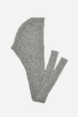 Mohair Tweed Hood Shawl Gray
