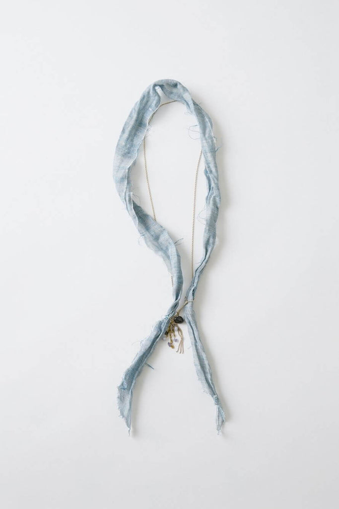 Ribbon Necklace Light Blue