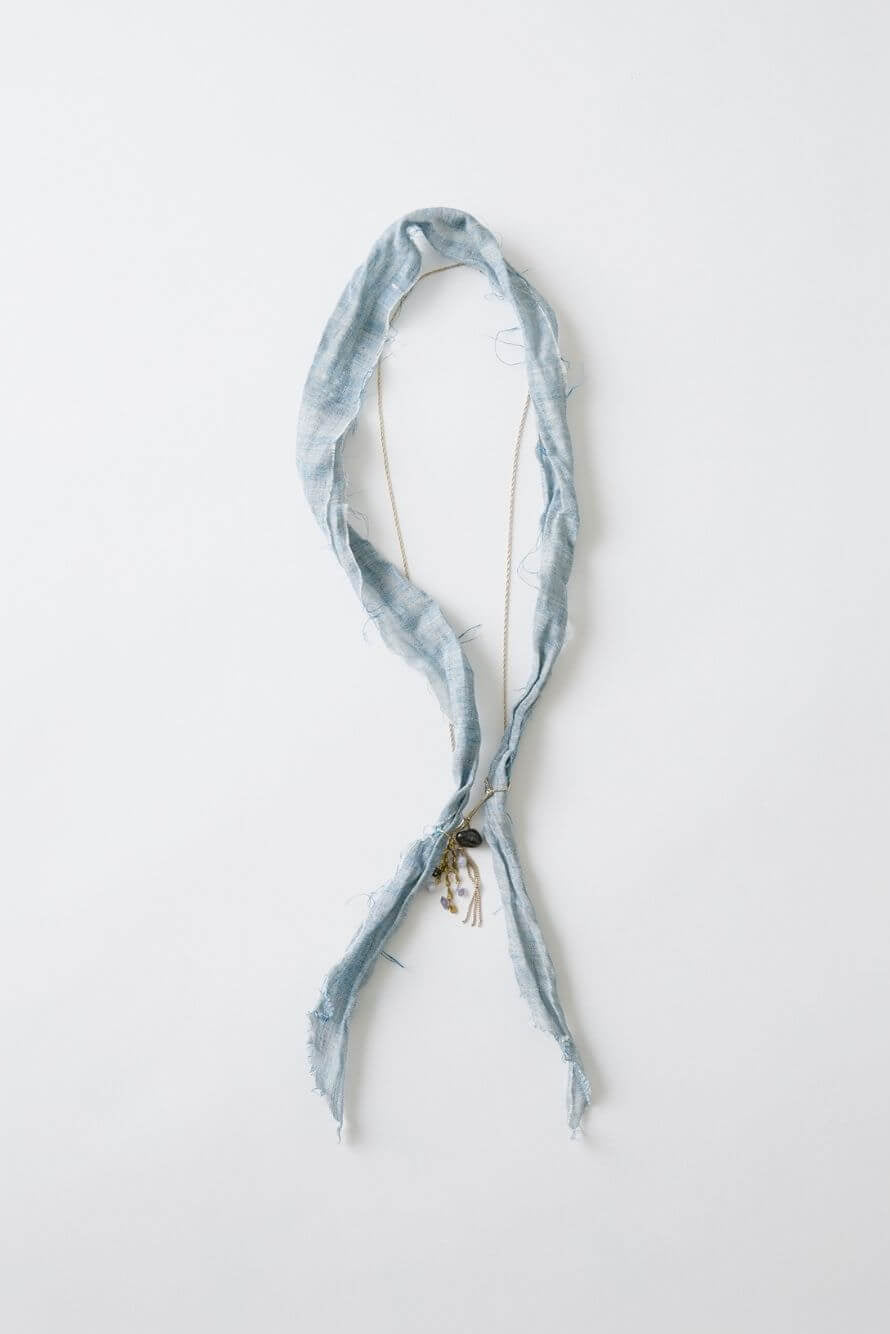 Ribbon Necklace Light Blue