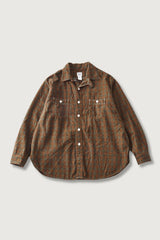 St. Louis Cotton Flannel Plaid Shirt Orange Block