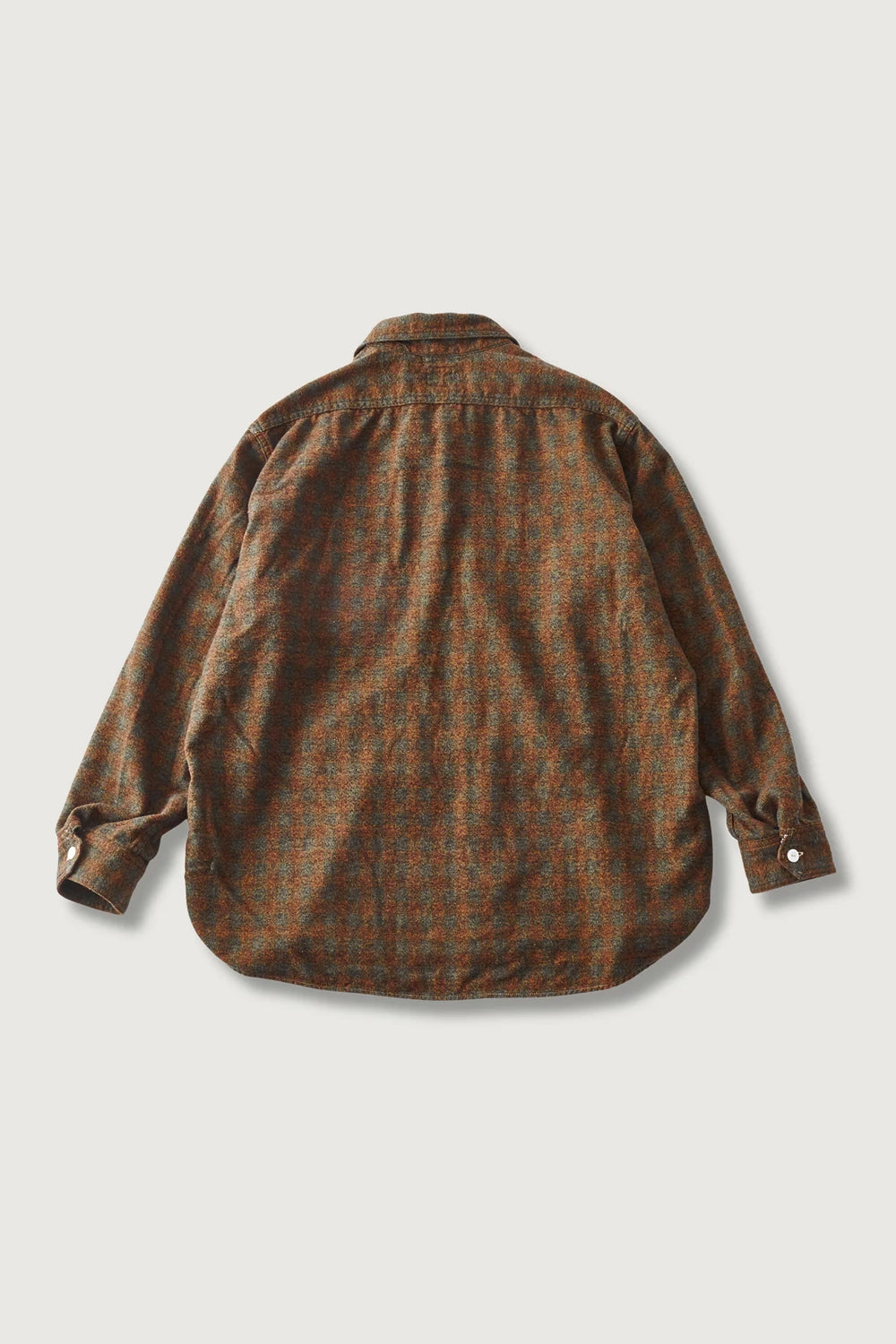 St. Louis Cotton Flannel Plaid Shirt Orange Block