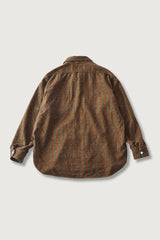 St. Louis Cotton Flannel Plaid Shirt Orange Block