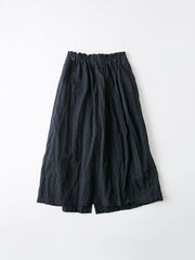 Cotton and Linen Swallow Skirt Dark Charcoal