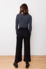 Wool Knit Cropped Pants Black