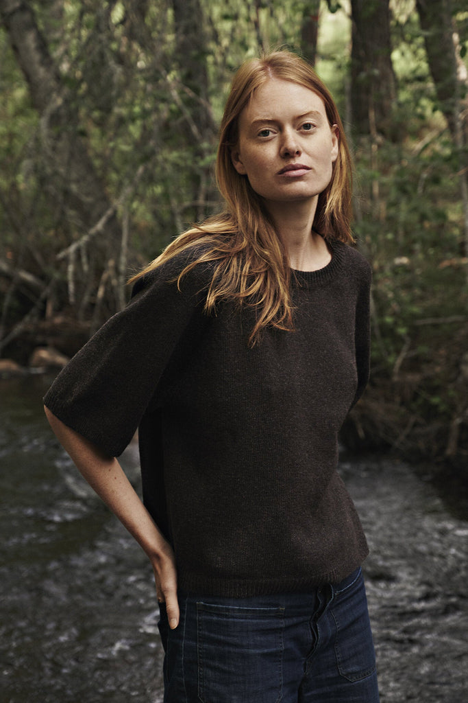 Raglan Sweater Dark Brown