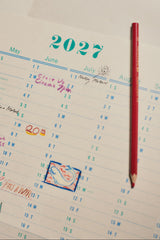 One Year Wall Calendar 2027