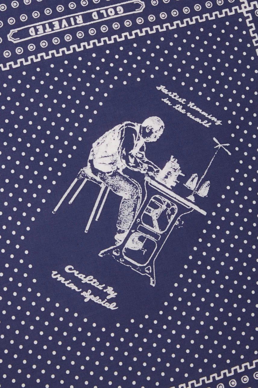 Fastcolor Selvedge Bandana (UNION MASTER) Navy