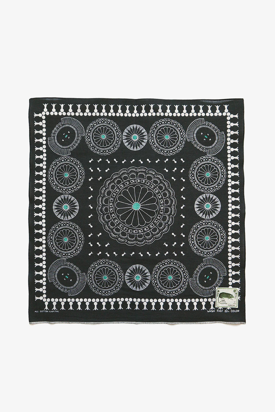 Fastcolor Selvedge  bandana Concho Black