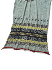 Fulling Wool Scarf COPTIC SKULL Green