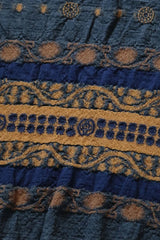 Fulling Wool Scarf COPTIC SKULL Navy