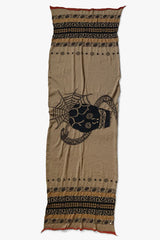 Fulling Wool Scarf COPTIC SKULL Beige