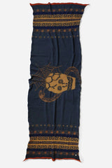 Fulling Wool Scarf COPTIC SKULL Navy