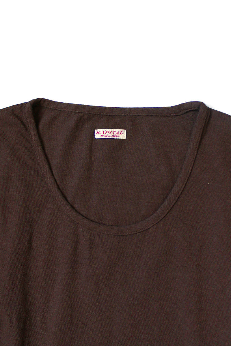Jersey x Double Gauze BUTTER Dress Brown