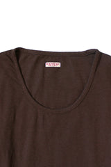 Jersey x Double Gauze BUTTER Dress Brown