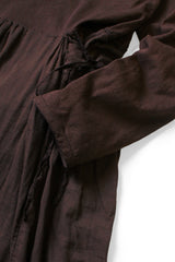 Jersey x Double Gauze BUTTER Dress Brown