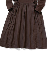 Jersey x Double Gauze BUTTER Dress Brown