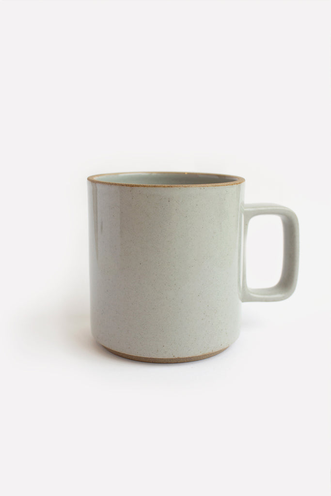 Tall Porcelain Mug, Gloss Grey