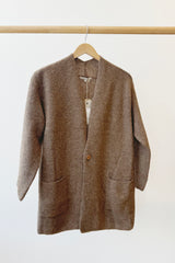 Wool Blend Cardigan, Brown