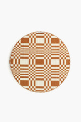 Round Doris Cushion, Brick (A)