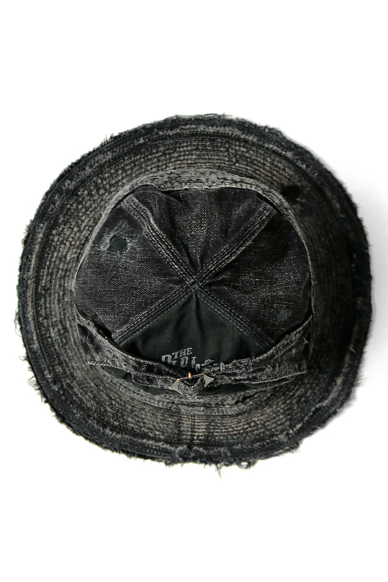 11.5 oz BLK x BLK Denim The Old Man and The Sea Hat (Crash Remake) Cap