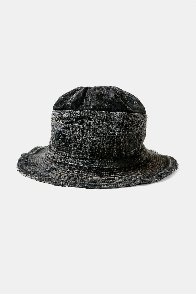 11.5 oz BLK x BLK Denim The Old Man and The Sea Hat (Crash Remake) Cap