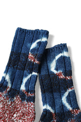 56 Yarns TOKUSHIMA SHIBORI Dye Socks Indigo