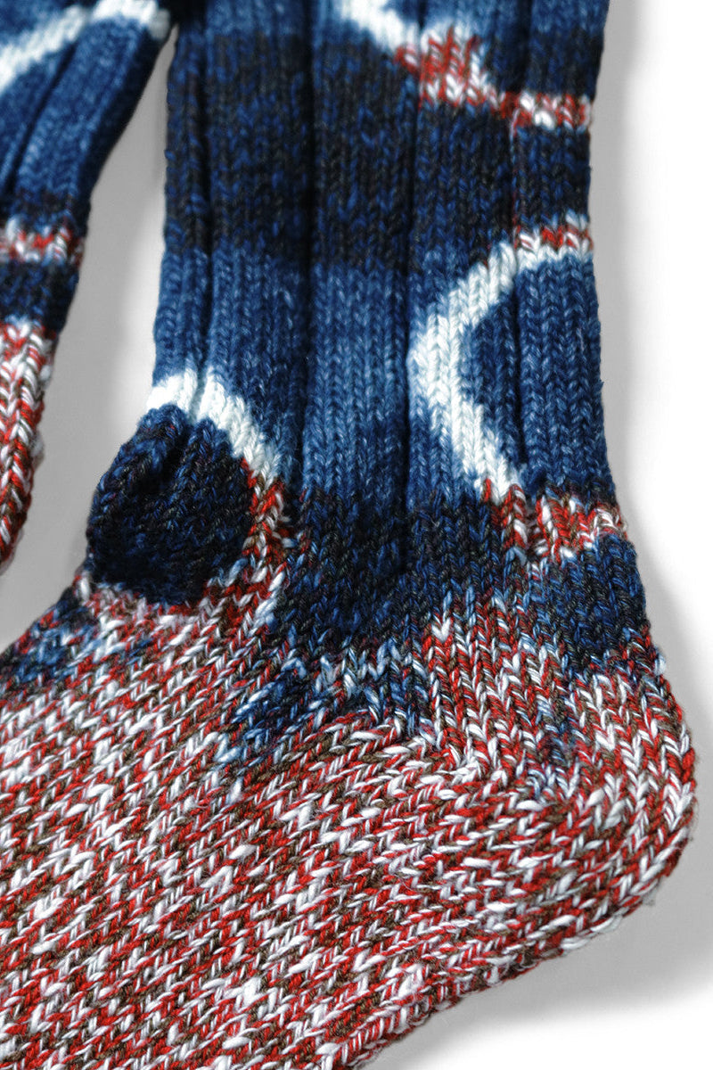 56 Yarns TOKUSHIMA SHIBORI Dye Socks Indigo