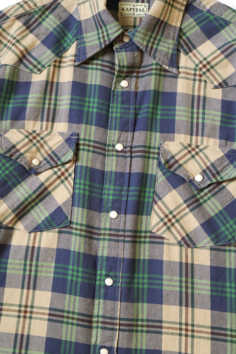 Columbia Check Drizzler Work Shirt Green