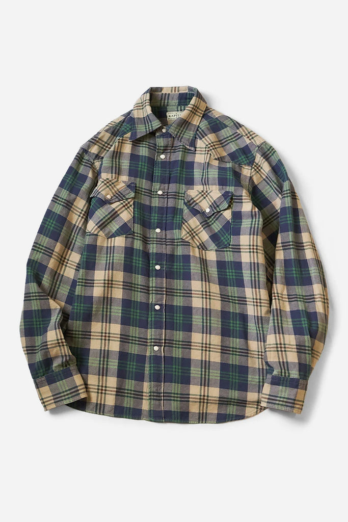 Columbia Check Drizzler Work Shirt Green