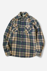 Columbia Check Drizzler Work Shirt Green