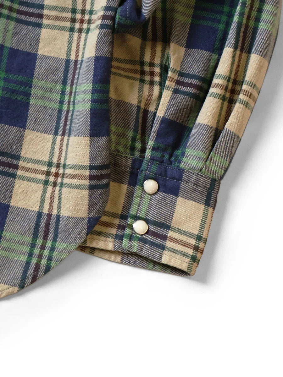 Columbia Check Drizzler Work Shirt Green
