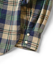 Columbia Check Drizzler Work Shirt Green