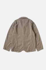 Twill Aging Wool Stripe HOSPITAL Jacket Gray