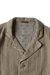 Twill Aging Wool Stripe HOSPITAL Jacket Gray