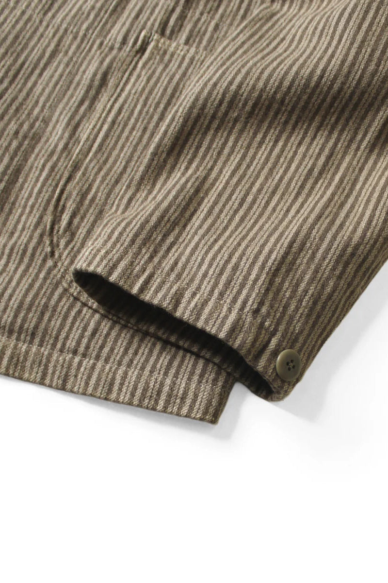 Twill Aging Wool Stripe HOSPITAL Jacket Gray