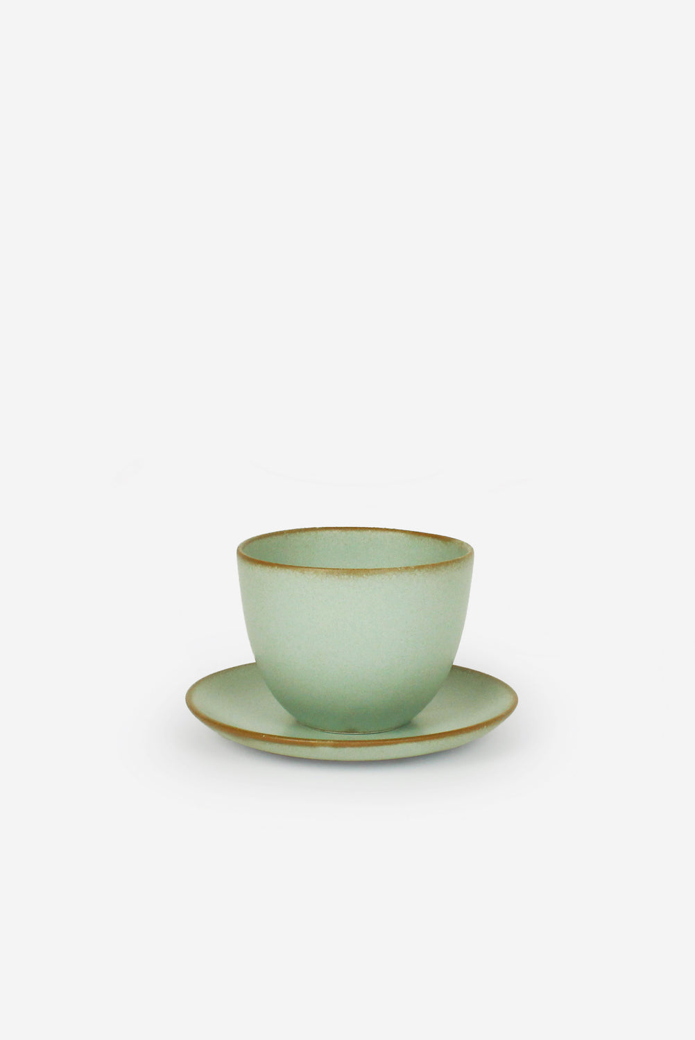Pebble Cup and Saucer (Moss Green)