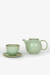 Pebble Cup and Saucer (Moss Green)