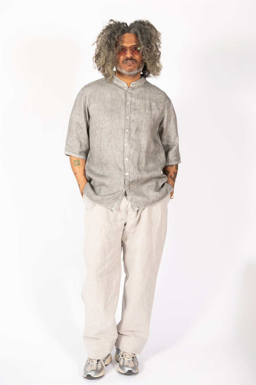 Unisex Hemp S/S Shirt, Pine Soot