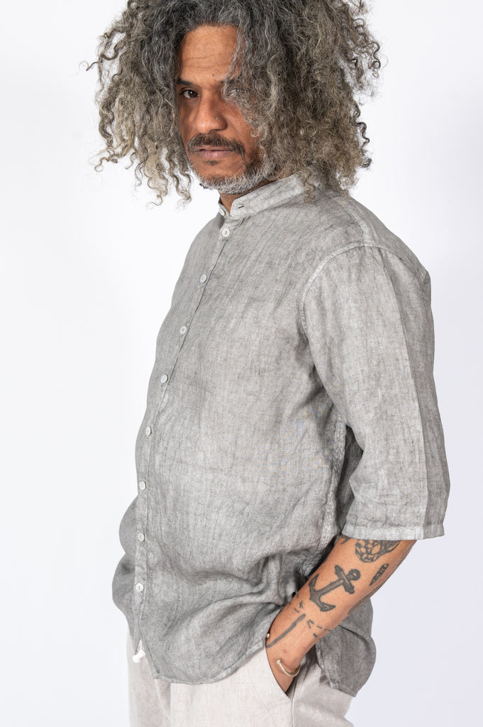 Unisex Hemp S/S Shirt, Pine Soot