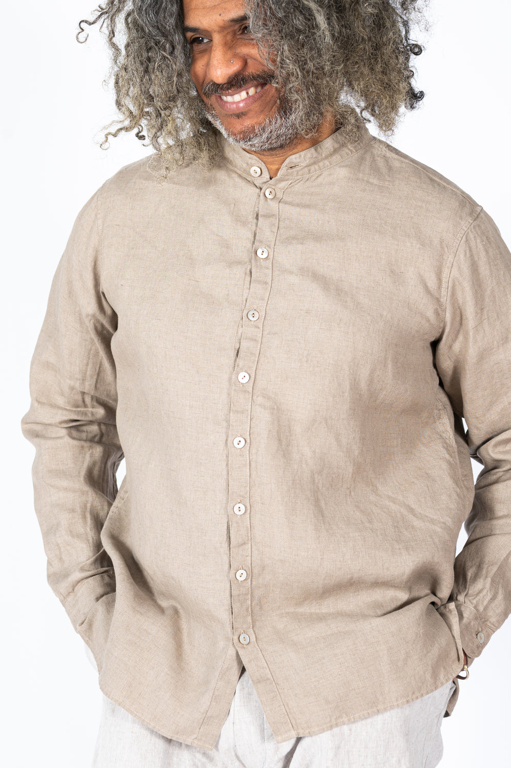 Hemp L/S Shirt, Coffee