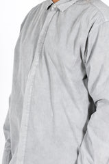 Cotton L/S Shirt, Light Charcoal