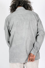 Cotton L/S Shirt, Light Charcoal