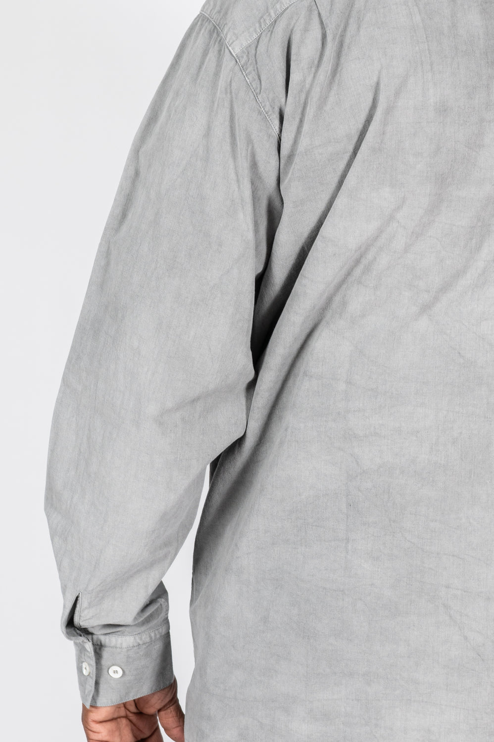Cotton L/S Shirt, Light Charcoal