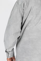 Cotton L/S Shirt, Light Charcoal
