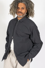 Cotton L/S Shirt, Dark Charcoal