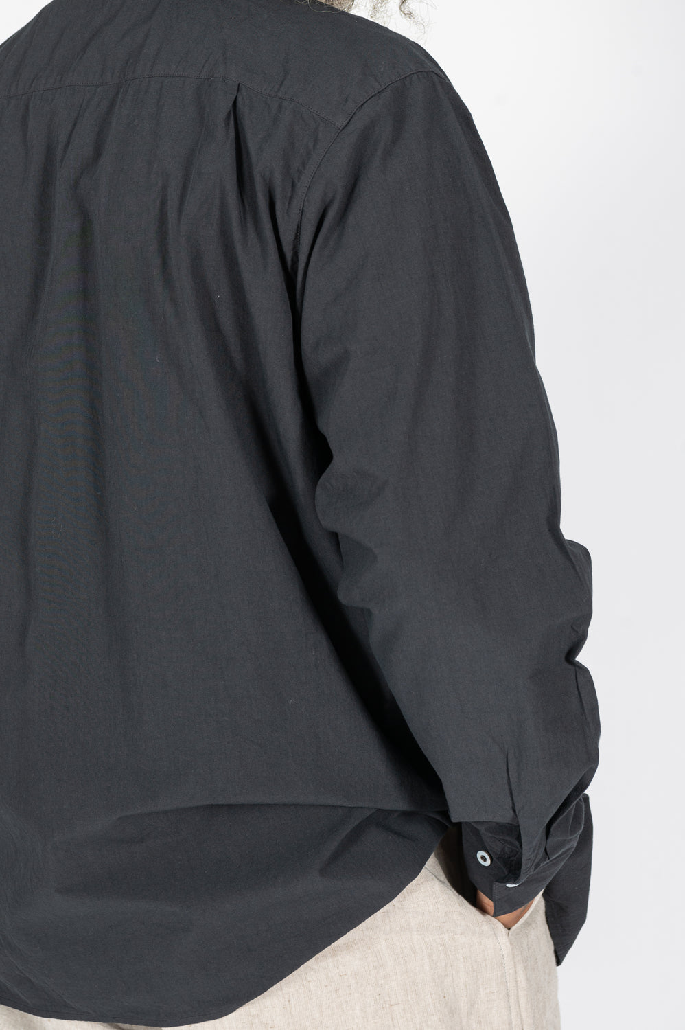 Cotton L/S Shirt, Dark Charcoal