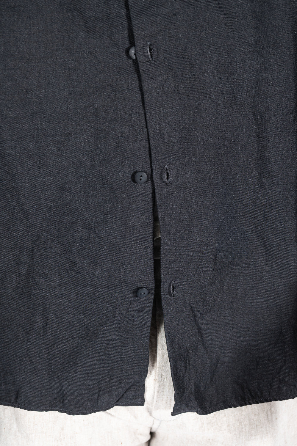 Washi and Hemp L/S Shirt, Charcoal Gray