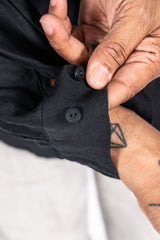 Washi and Hemp L/S Shirt, Charcoal Gray